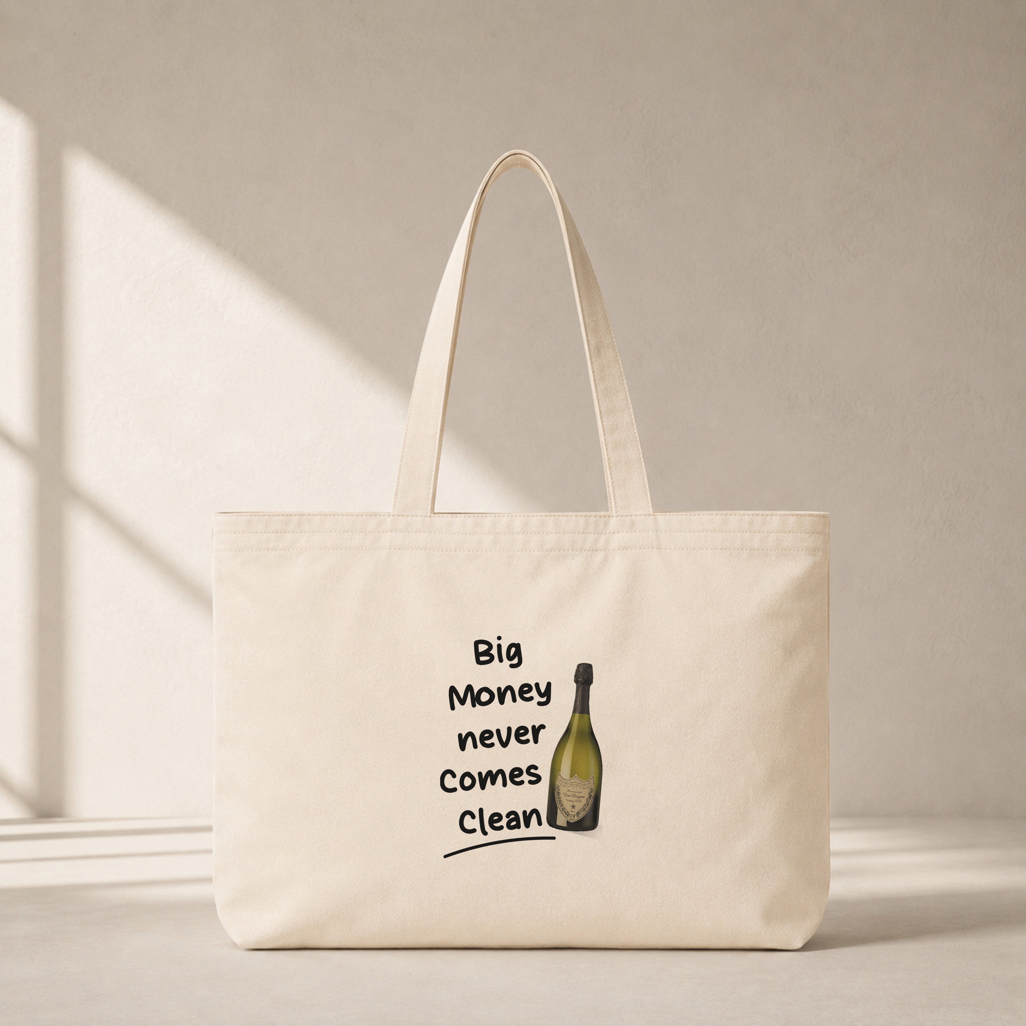 Big Money Never Comes Clean Club Tote Bag – ön görünüm