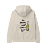 Big Money Never Comes Clean Hoodie - Krem - arka görünüm