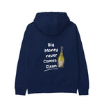 Big Money Never Comes Clean Hoodie - Lacivert - arka görünüm