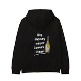 Big Money Never Comes Clean Hoodie - Siyah - arka görünüm