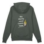 Big Money Never Comes Clean Oversize Hoodie - Antrasit - arka görünüm