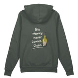 Big Money Never Comes Clean Oversize Hoodie - Antrasit - arka görünüm