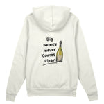 Big Money Never Comes Clean Oversize Hoodie - Beyaz - arka görünüm