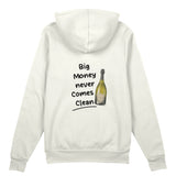 Big Money Never Comes Clean Oversize Hoodie - Beyaz - arka görünüm