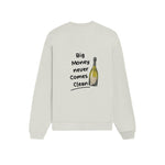 Big Money Never Comes Clean Oversize Sweatshirt - Beyaz - arka görünüm