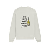 Big Money Never Comes Clean Oversize Sweatshirt - Beyaz - arka görünüm