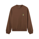 Big Money Never Comes Clean Oversize Sweatshirt - Kahverengi - ön görünüm
