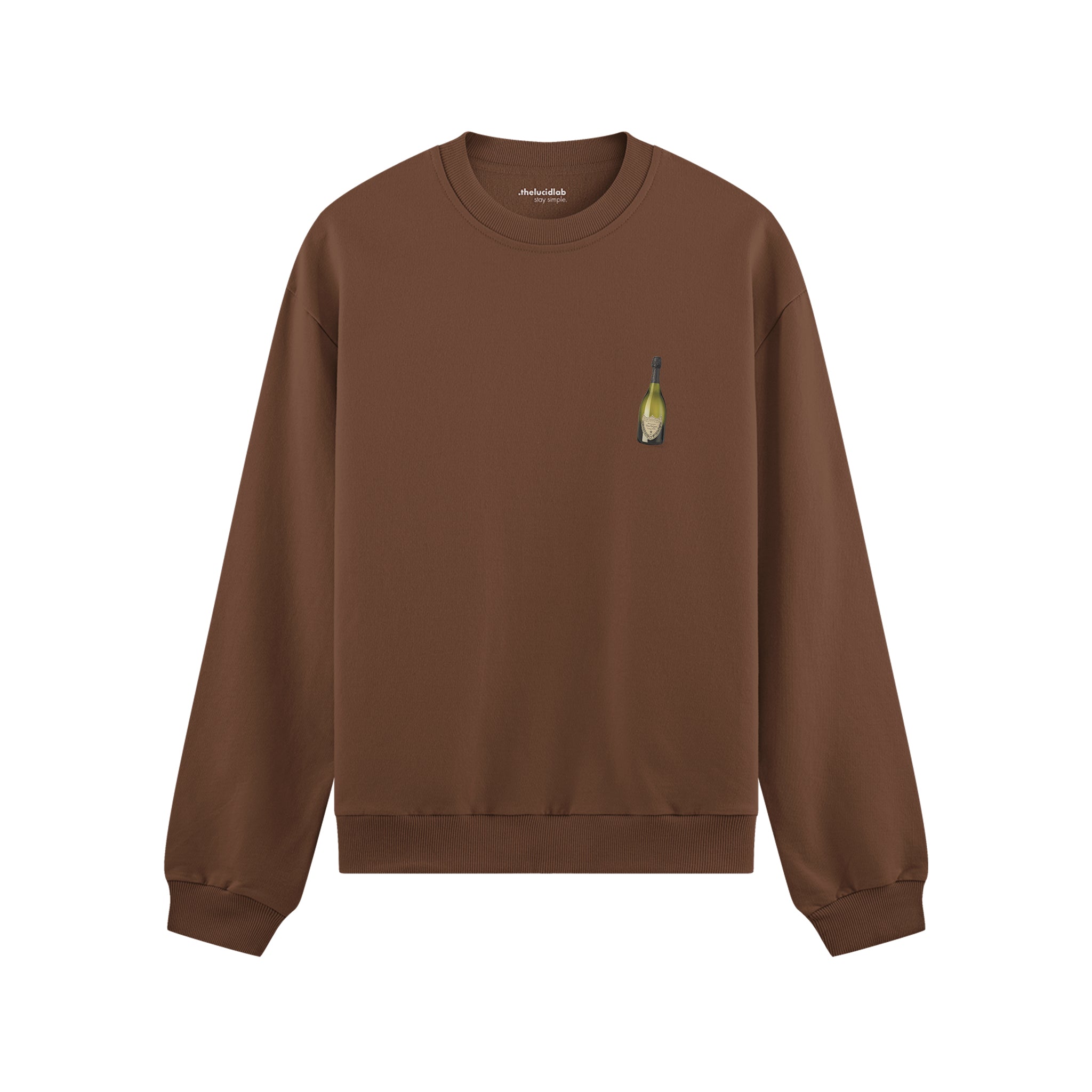 Big Money Never Comes Clean Oversize Sweatshirt - Kahverengi - ön görünüm