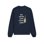 Big Money Never Comes Clean Oversize Sweatshirt - Lacivert - arka görünüm