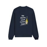 Big Money Never Comes Clean Oversize Sweatshirt - Lacivert - arka görünüm