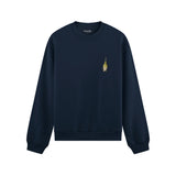 Big Money Never Comes Clean Oversize Sweatshirt - Lacivert - ön görünüm