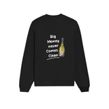 Big Money Never Comes Clean Oversize Sweatshirt - Siyah - arka görünüm