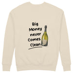Big Money Never Comes Clean Sweatshirt - Bej - arka görünüm
