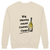 Big Money Never Comes Clean Sweatshirt - Bej - arka görünüm