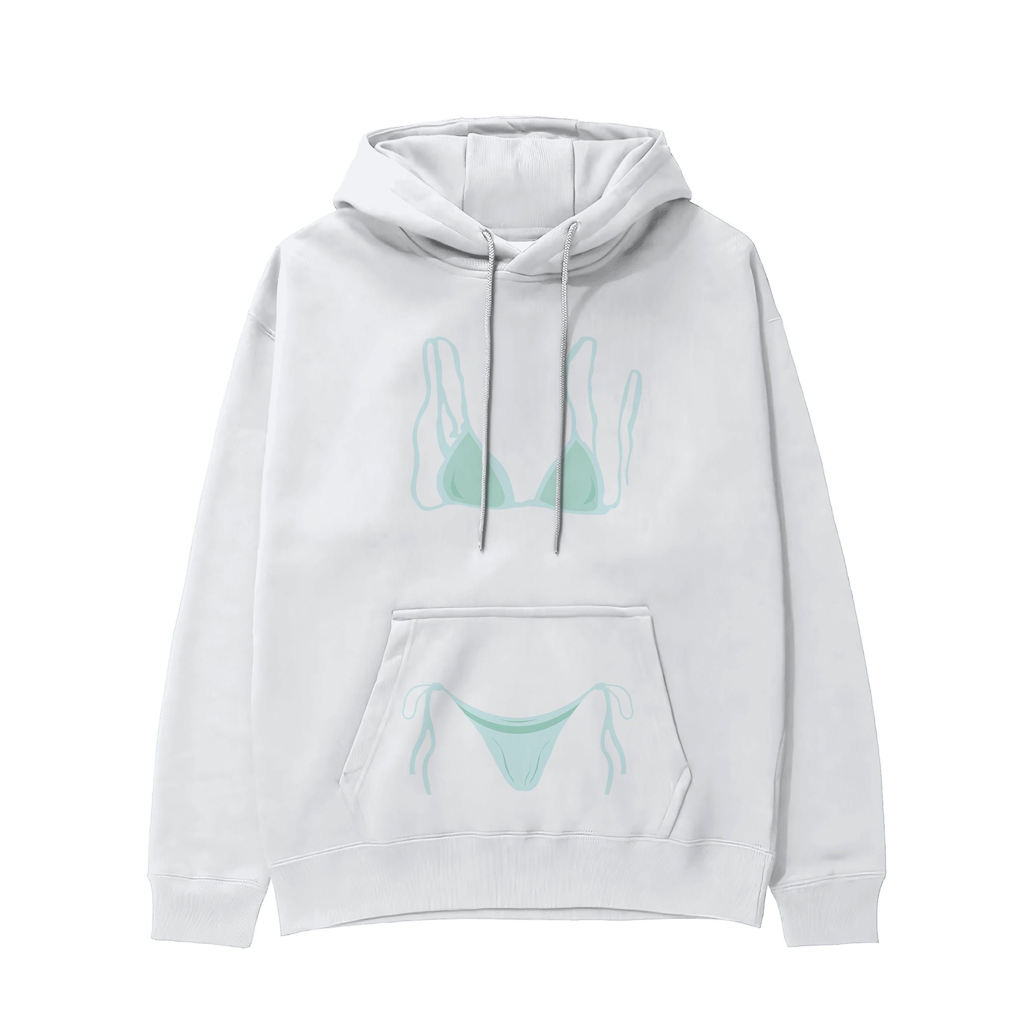 Blue Bikini Hoodie - Beyaz - ön görünüm
