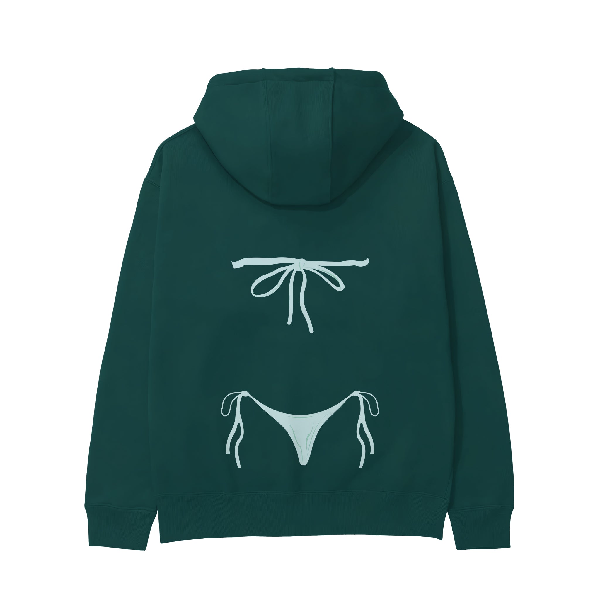 Blue Bikini Hoodie - Koyu Yeşil - arka görünüm