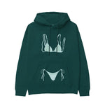 Blue Bikini Hoodie - Koyu Yeşil - ön görünüm