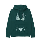 Blue Bikini Hoodie - Koyu Yeşil - ön görünüm