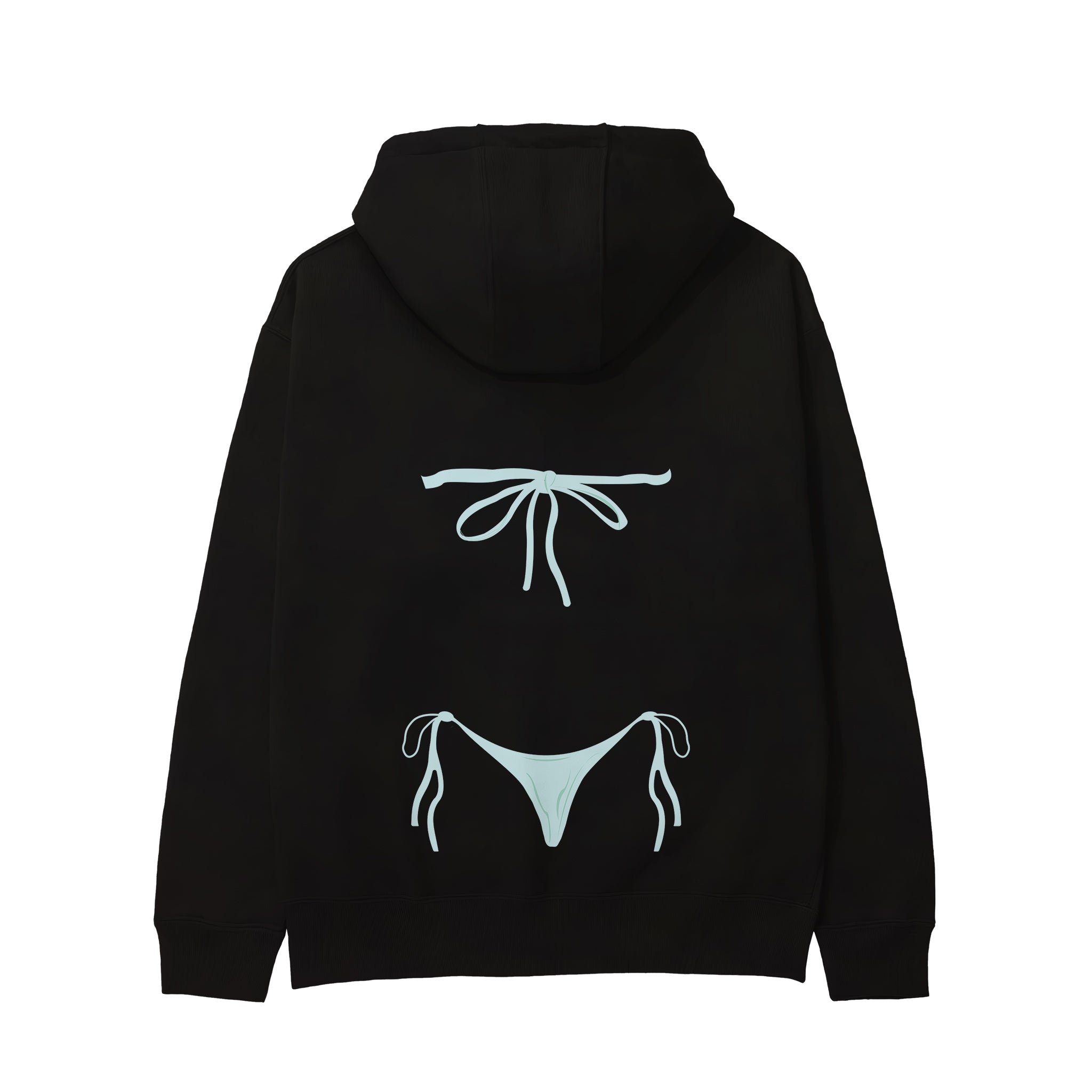 Blue Bikini Hoodie - Siyah - arka görünüm