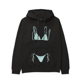Blue Bikini Hoodie - Siyah - ön görünüm