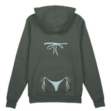 Blue Bikini Oversize Hoodie - Antrasit - arka görünüm