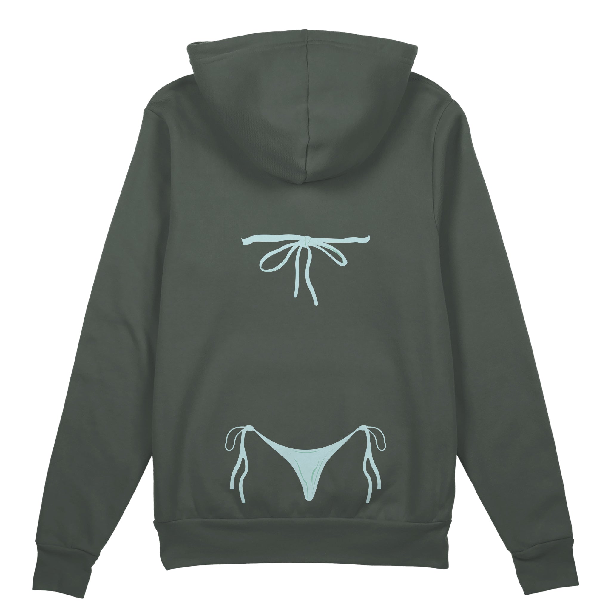 Blue Bikini Oversize Hoodie - Antrasit - arka görünüm