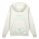 Blue Bikini Oversize Hoodie - Beyaz - arka görünüm