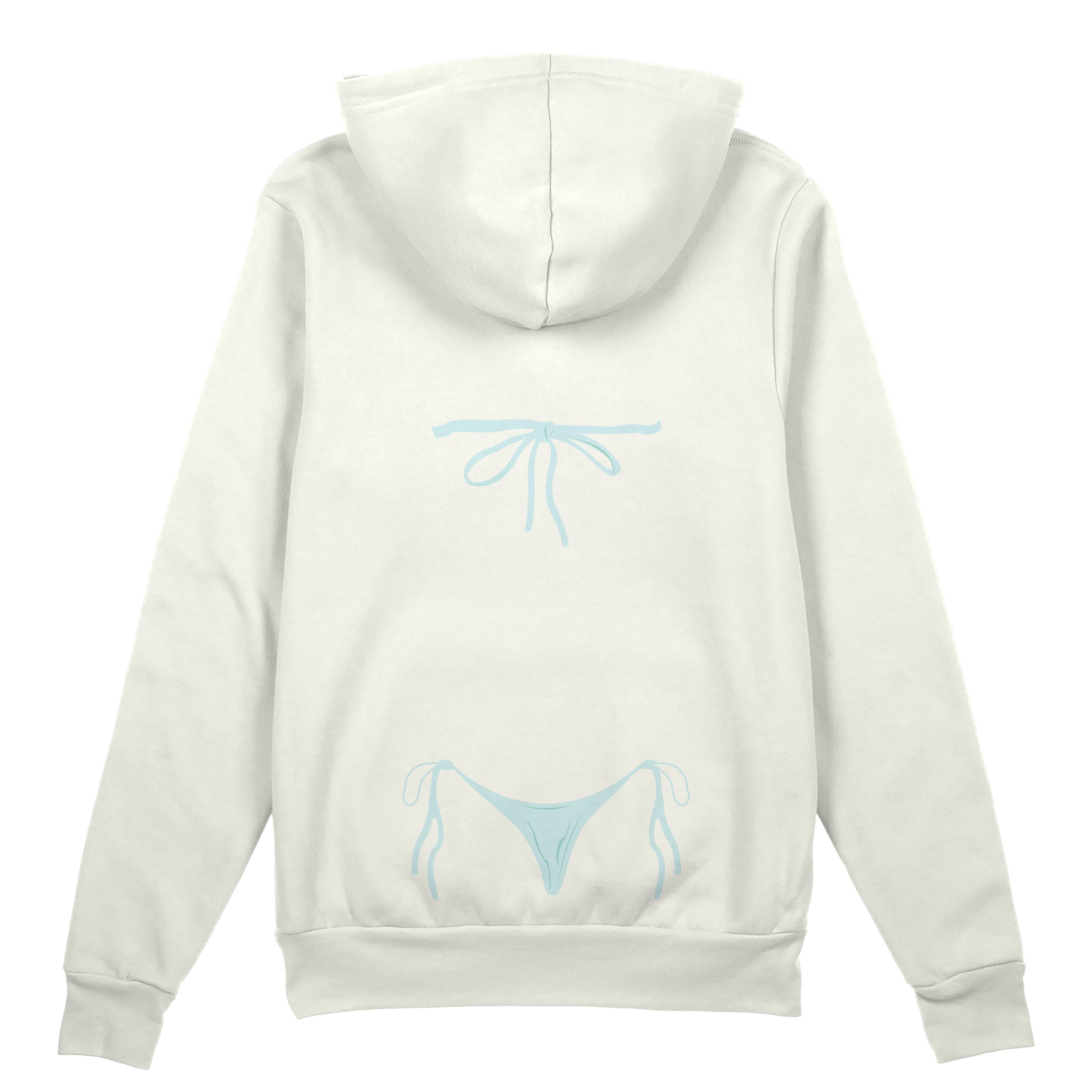 Blue Bikini Oversize Hoodie - Beyaz - arka görünüm