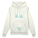 Blue Bikini Oversize Hoodie - Beyaz - ön görünüm