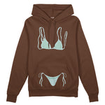 Blue Bikini Oversize Hoodie - Kahverengi - ön görünüm