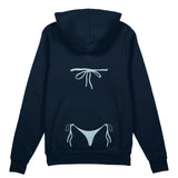 Blue Bikini Oversize Hoodie - Lacivert - arka görünüm