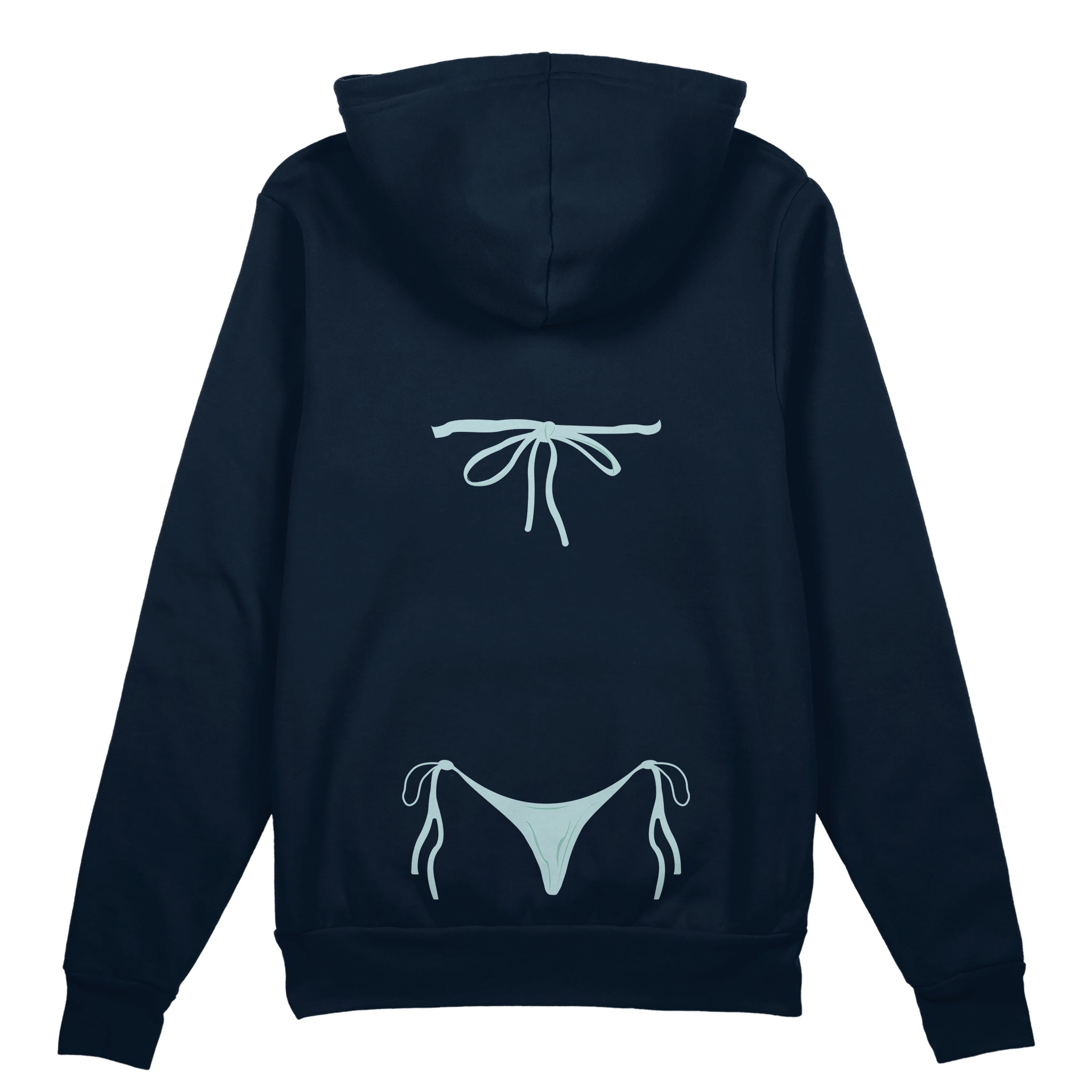 Blue Bikini Oversize Hoodie - Lacivert - arka görünüm