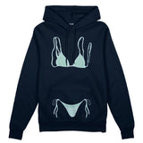 Blue Bikini Oversize Hoodie - Lacivert - ön görünüm