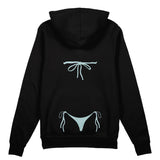 Blue Bikini Oversize Hoodie - Siyah - arka görünüm