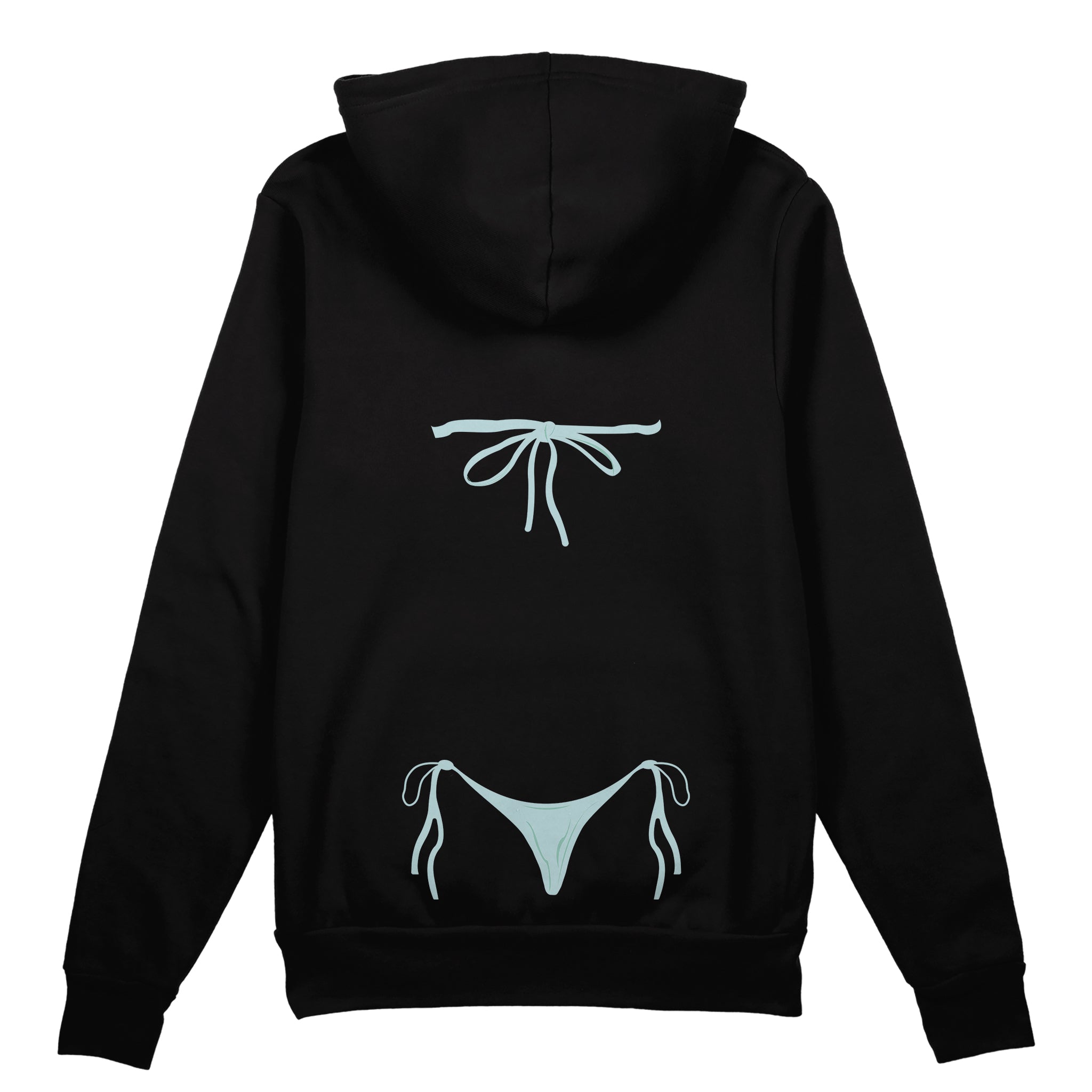 Blue Bikini Oversize Hoodie - Siyah - arka görünüm