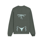 Blue Bikini Oversize Sweatshirt - Antrasit - arka görünüm