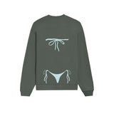 Blue Bikini Oversize Sweatshirt - Antrasit - arka görünüm