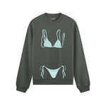 Blue Bikini Oversize Sweatshirt - Antrasit - ön görünüm