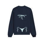 Blue Bikini Oversize Sweatshirt - Lacivert - arka görünüm