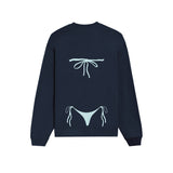 Blue Bikini Oversize Sweatshirt - Lacivert - arka görünüm