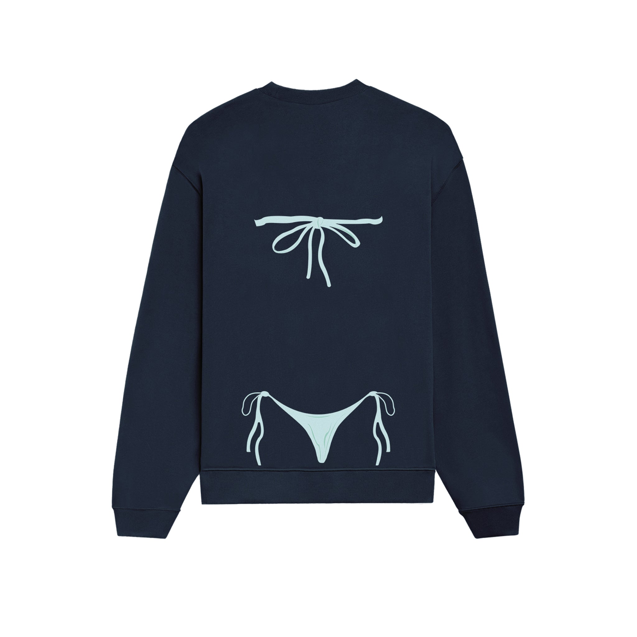 Blue Bikini Oversize Sweatshirt - Lacivert - arka görünüm