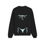 Blue Bikini Oversize Sweatshirt - Siyah - arka görünüm