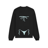 Blue Bikini Oversize Sweatshirt - Siyah - arka görünüm