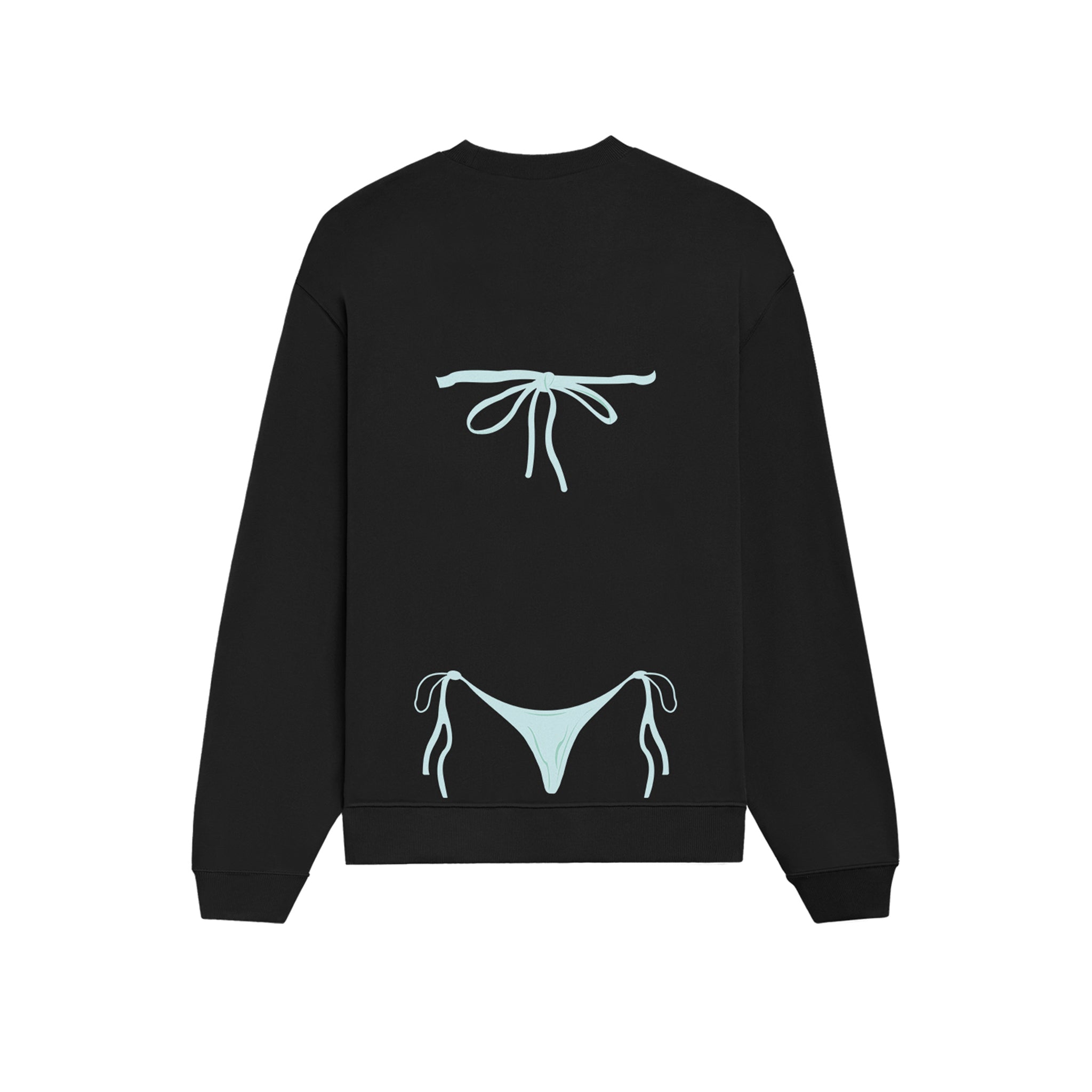 Blue Bikini Oversize Sweatshirt - Siyah - arka görünüm