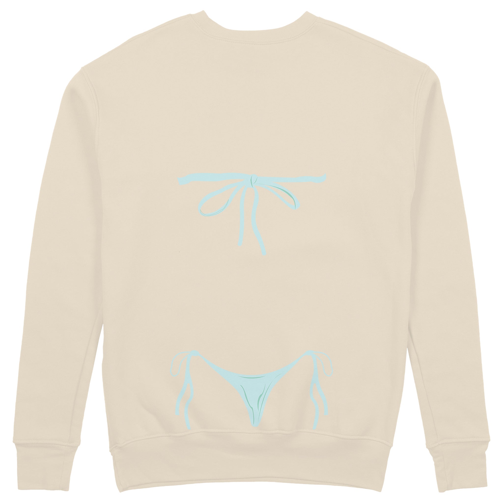 Blue Bikini Sweatshirt - Bej - arka görünüm