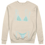 Blue Bikini Sweatshirt - Bej - ön görünüm