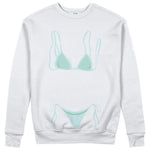 Blue Bikini Sweatshirt - Beyaz - ön görünüm