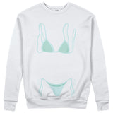 Blue Bikini Sweatshirt - Beyaz - ön görünüm