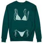 Blue Bikini Sweatshirt - Koyu Yeşil - ön görünüm