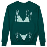 Blue Bikini Sweatshirt - Koyu Yeşil - ön görünüm
